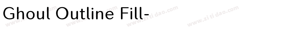 Ghoul Outline Fill字体转换